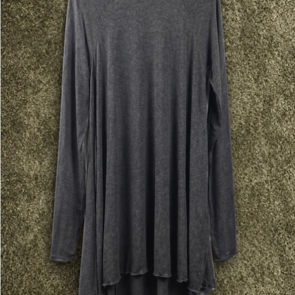 Zara Women's Long Sleeve Flowy Tunic - Charcoal